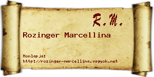 Rozinger Marcellina névjegykártya